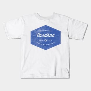 Cardano Vintage Logo 2015 Blockchain ADA Cryptocurrency Kids T-Shirt